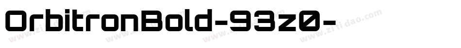 OrbitronBold-93z0字体转换
