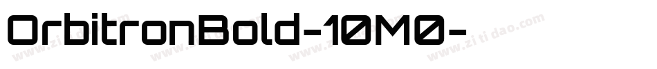 OrbitronBold-10M0字体转换