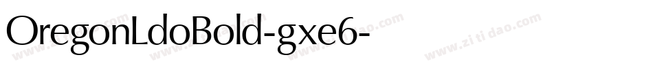 OregonLdoBold-gxe6字体转换