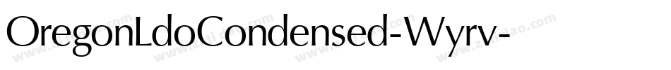 OregonLdoCondensed-Wyrv字体转换