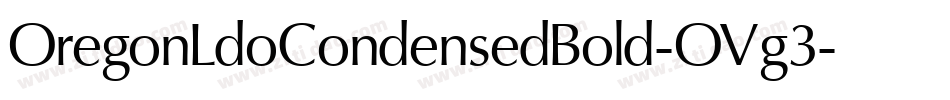 OregonLdoCondensedBold-OVg3字体转换
