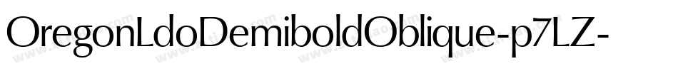 OregonLdoDemiboldOblique-p7LZ字体转换