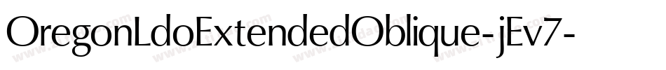 OregonLdoExtendedOblique-jEv7字体转换