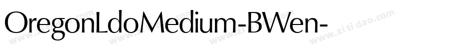 OregonLdoMedium-BWen字体转换