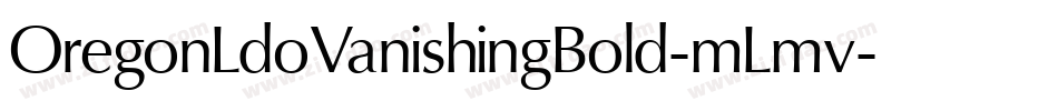 OregonLdoVanishingBold-mLmv字体转换