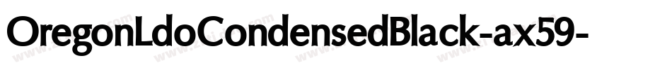OregonLdoCondensedBlack-ax59字体转换