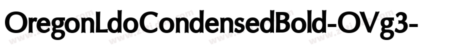 OregonLdoCondensedBold-OVg3字体转换