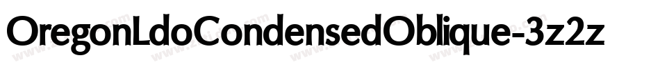 OregonLdoCondensedOblique-3z2z字体转换