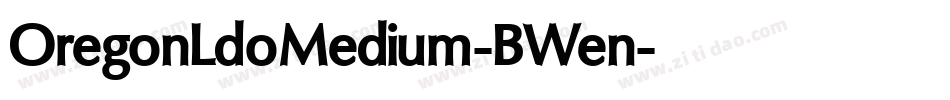 OregonLdoMedium-BWen字体转换
