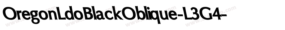 OregonLdoBlackOblique-L3G4字体转换