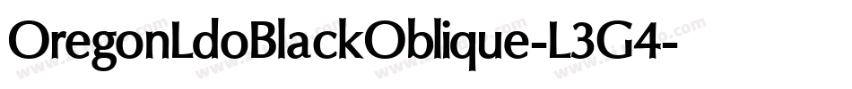 OregonLdoBlackOblique-L3G4字体转换