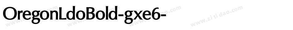OregonLdoBold-gxe6字体转换