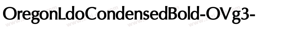 OregonLdoCondensedBold-OVg3字体转换