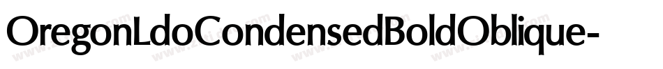 OregonLdoCondensedBoldOblique-ZVaK字体转换