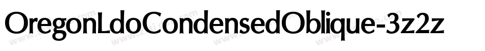 OregonLdoCondensedOblique-3z2z字体转换