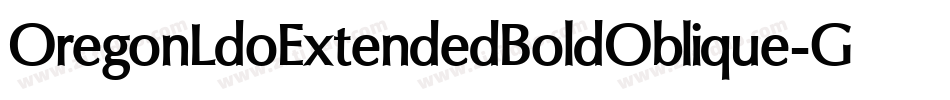 OregonLdoExtendedBoldOblique-GOeZ字体转换