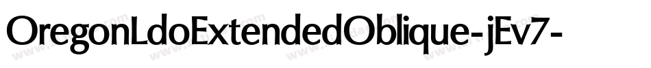 OregonLdoExtendedOblique-jEv7字体转换