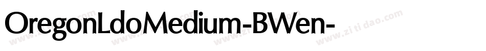 OregonLdoMedium-BWen字体转换