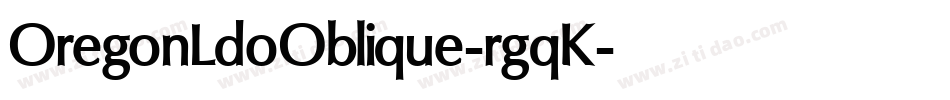 OregonLdoOblique-rgqK字体转换