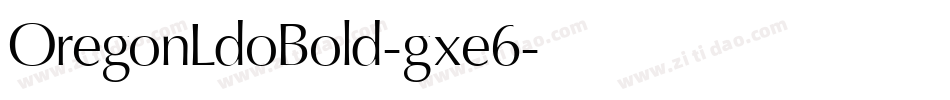 OregonLdoBold-gxe6字体转换