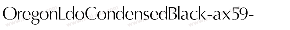 OregonLdoCondensedBlack-ax59字体转换