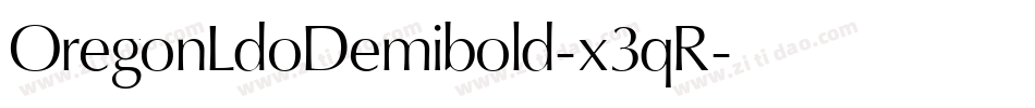 OregonLdoDemibold-x3qR字体转换
