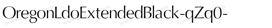 OregonLdoExtendedBlack-qZq0字体转换