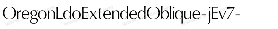 OregonLdoExtendedOblique-jEv7字体转换