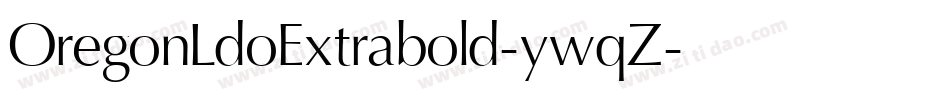 OregonLdoExtrabold-ywqZ字体转换