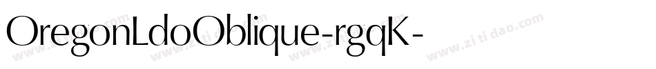 OregonLdoOblique-rgqK字体转换