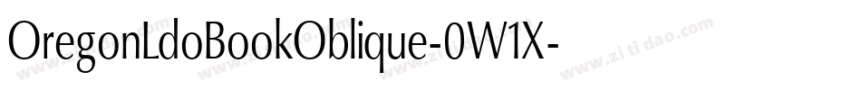 OregonLdoBookOblique-0W1X字体转换