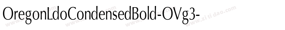 OregonLdoCondensedBold-OVg3字体转换