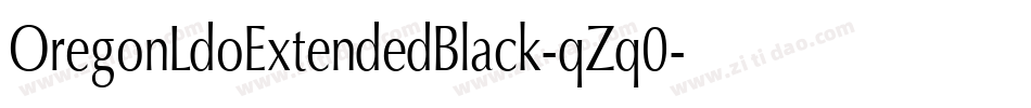 OregonLdoExtendedBlack-qZq0字体转换