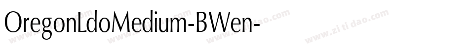 OregonLdoMedium-BWen字体转换