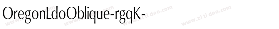 OregonLdoOblique-rgqK字体转换