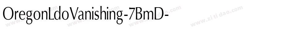 OregonLdoVanishing-7BmD字体转换