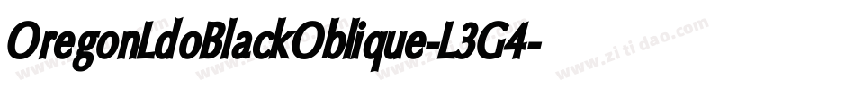 OregonLdoBlackOblique-L3G4字体转换