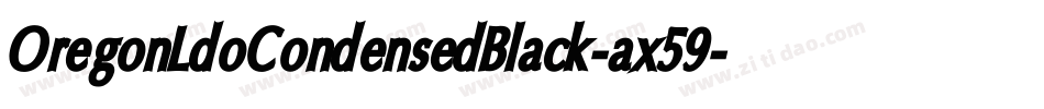 OregonLdoCondensedBlack-ax59字体转换