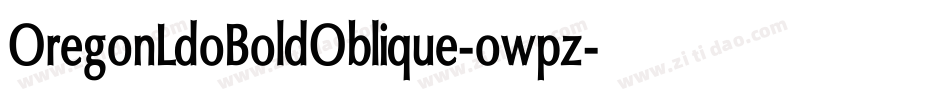 OregonLdoBoldOblique-owpz字体转换
