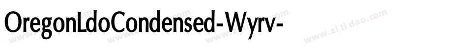 OregonLdoCondensed-Wyrv字体转换