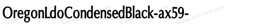 OregonLdoCondensedBlack-ax59字体转换