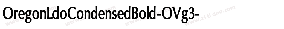 OregonLdoCondensedBold-OVg3字体转换