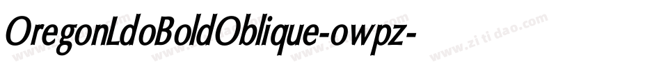 OregonLdoBoldOblique-owpz字体转换