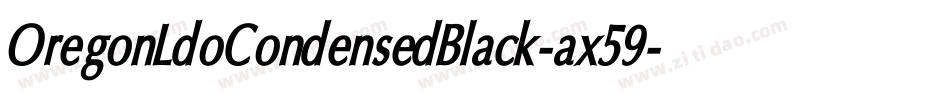 OregonLdoCondensedBlack-ax59字体转换