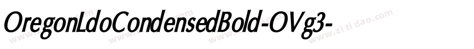 OregonLdoCondensedBold-OVg3字体转换