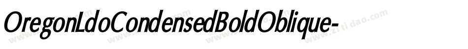 OregonLdoCondensedBoldOblique-ZVaK字体转换