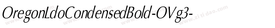 OregonLdoCondensedBold-OVg3字体转换