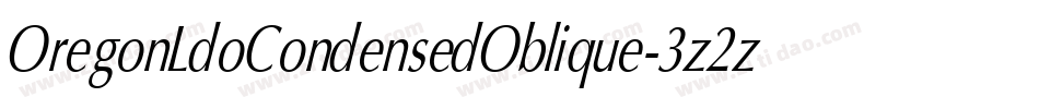 OregonLdoCondensedOblique-3z2z字体转换