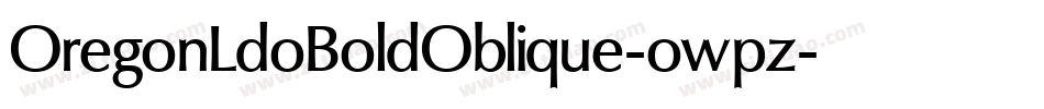 OregonLdoBoldOblique-owpz字体转换