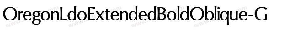 OregonLdoExtendedBoldOblique-GOeZ字体转换